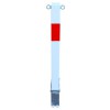 White & Red Removable Bollard & 2 x Chain Eyelets