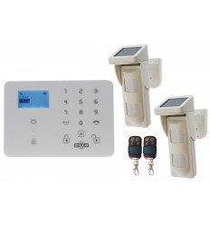 KP9 GSM Alarm with 2 x Outdoor Pet Friendly Solar Powered PIR's