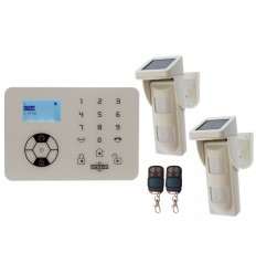 KP9 Bells Only Alarm with 2 x Outdoor Pet Friendly Solar Powered PIR's