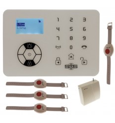 KP9 Siren Only Wireless Panic Alarm Kit D with Wristband Wireless Panic Buttons