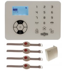 KP9 Siren Only Wireless Panic Alarm Kit D with Wristband Wireless Panic Buttons