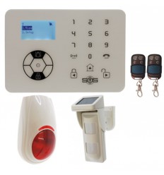 KP9 Bells Only Alarm with Outdoor Pet Friendly Solar Powered PIR & Wireless Siren.