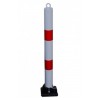 Red & White 76 mm Diameter Fold Down Parking Post