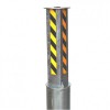 Fully Telescopic Anti-Ram Security Post – Black & Yellow Reflective Driveway Bollard (TP-120)