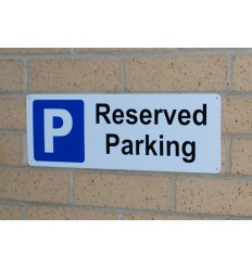 Reserved External Wall Mounted Reserved Parking Sign.