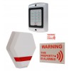 Compact Solar Powered Dummy Alarm Siren, Warning Signs & Dummy Keypad.