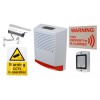 Large Solar Dummy Alarm Siren, Solar DC2 Dummy Camera, Dummy Keypad & 2 x Security Signs..
