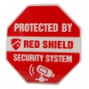 Protected By Red Shield Security System Window Sticker