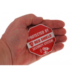 Protected By Red Shield Security System Window Sticker