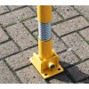 Bendy Fold Down Yellow Parking Post (spring & lock)
