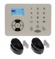 KP9 Bells Only Alarm with 2 x Outdoor Wireless Curtain PIR