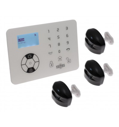 KP9 Bells Only Alarm with 2 x Outdoor Wireless Curtain PIR