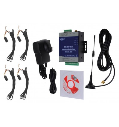 4 x channel 3G GSM Temperature Alarm with 5 metre Probes