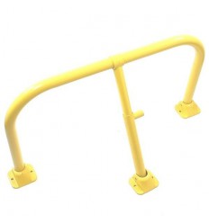 Yellow Fold Down Hoop Barrier & Integral Lock