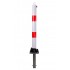 White & Red Fold Down Parking Post with Ground Spigot 