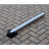 Stainless Steel 76 mm Diameter Fold Down Parking Post & Top Eyelet (laying flat)