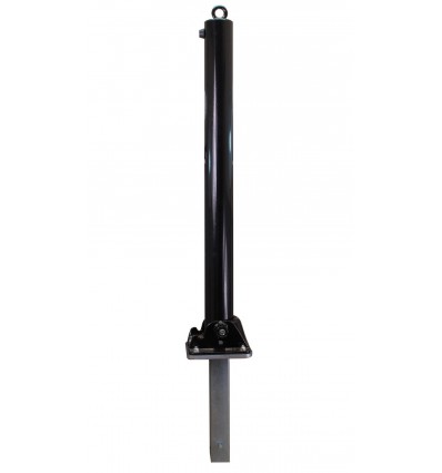 Black 76 mm Diameter Fold Down Parking Post with Ground Spigot