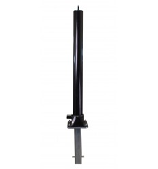 Black 76 mm Diameter Fold Down Parking Post with Ground Spigot