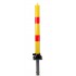 Yellow & Red Fold Down Parking Post with Ground Spigot 