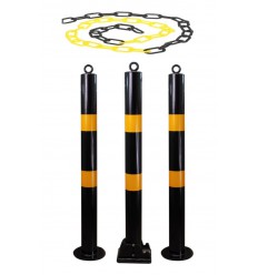 Black & Yellow Parking Post Chain Kit