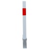 H/D White & Red 100P Security Parking Posts & 2 x Ground Bases.