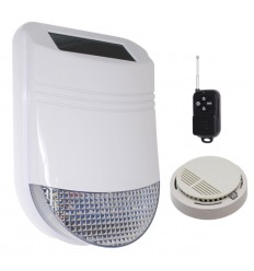 Wireless HY Solar Siren Smoke Alarm