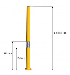 Bendy Fold Down Yellow Parking Post 