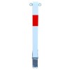 White & Red Removable Bollard & 2 x Chain Eyelets
