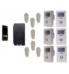 UltraDIAL Battery Covert GSM Alarm with 6 x BT PIR's