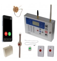 H/D KP GSM Wireless Safety Alarm, Internal Siren & 4 x Various Panic Buttons.