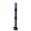 Galvanised & Blue 900W-76 Fold Down Parking Post, Integral Lock & Eyelet (001-2600 K/D, 001-2590 K/A).