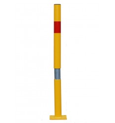 Bendy Bolt Down Tall Static Yellow & Red Parking Post (001-3495)