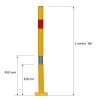 Bendy Fold Down Yellow & Red Parking Post 
