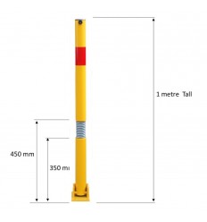 Bendy Fold Down Tall Yellow Parking Post (001-3470 K/D, 001-3460 K/A)