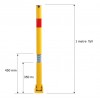 Bendy Fold Down Tall Yellow Parking Post (001-3470 K/D, 001-3460 K/A)