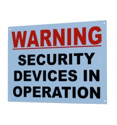 Large Heavy Duty Outdoor Security Warning Sign