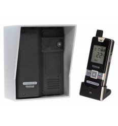 Wireless Gate & Door Intercom (UltraCom2 No Keypad) Black with Silver Hood 
