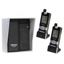 Wireless Gate & Door Intercom & 2 x Handsets (UltraCom2) Black with Silver Hood