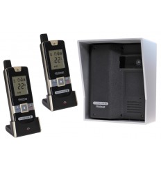 Wireless Gate & Door Intercom & 2 x Handsets (UltraCom2) Black with Silver Hood