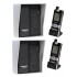 Wireless Gate & Door Intercom with 2 x Handsets & 2 x Caller Stations (UltraCom2 ) Black & Silver Hood s