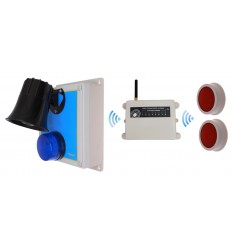 1200 metre Wireless 'S' Range DA600+ Loud Panic Alarm with Under Desk or Wall Panic Button