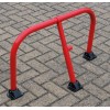 Red Folding Hoop Barrier & Integral Lock