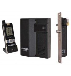 Wireless Door Intercom (UltraCom2) Black Caller Stn with Electronic Door Lock