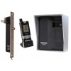 Wireless Door Intercom (UltraCom2) Black with Silver Hood & Electronic Door Lock
