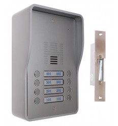 8 x Apartment 3G GSM Audio Intercom with Electric Door Latch (fail secure model).