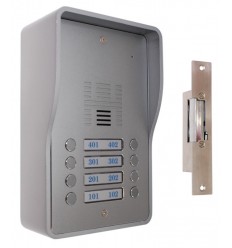 8 x Apartment 3G GSM Audio Intercom with Electric Door Latch (fail secure model)