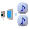 Wireless Doorbell Kit with High Resistance Button (600m) – 2 Plug-in Chime Receivers with 35 Melodies (DA600+)