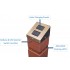 Top View of the Static Wooden Effect Solar Bollards with Flashing LED's