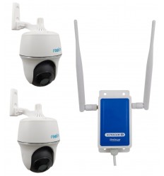 4G Wireless UltraCAM Router with 2 x Reolink Pan & Tilt Argus Wifi Cameras