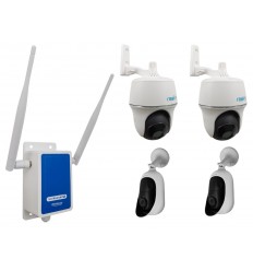 4G Wireless UltraCAM CCTV Camera Kit for Remote Buildings with 4 x Cameras